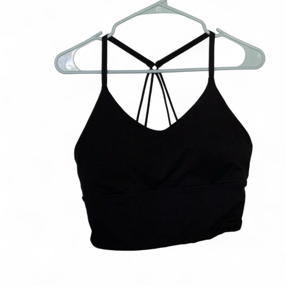 Black Strappy Sports Bra